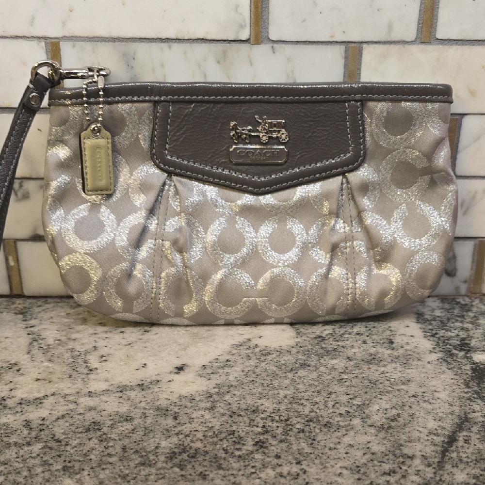 Coach Silver Wristlet